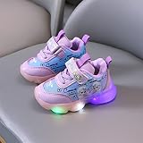 LED Enfants Sneakers Chaussures Lumineuses Chaussures Elsa Chaussures Étanche Chaussures Flashings Non-Slip Children's Fashion Shining Sports Chaussures Unilatérale et Plus Velvet Optiona