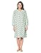 Casual Nights Women's Floral Snap Front Flannel Duster Long Sleeve Lounger Dress - Green Floral - Large