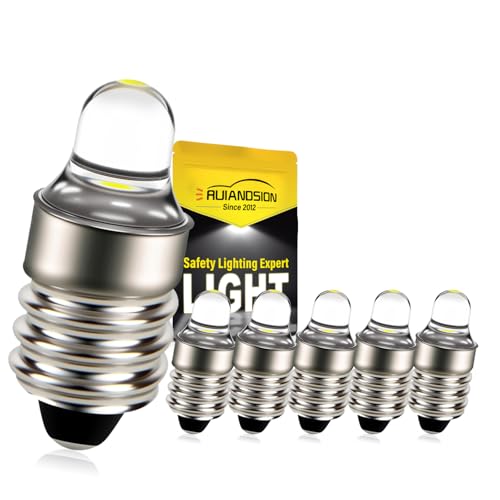 Ruiandsion E10 LED-Birne 3V 6000K weiße LED-Birne für Taschenlampe...