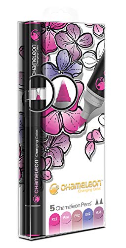 Chameleon Art Products - Marqueurs Chameleon Pens, 5 marqueurs à Base d'alcool; Tons Fleurs