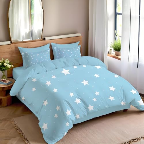 Parure de lit avec fermeture éclair facile à changer housse étoiles 220x240 - 3