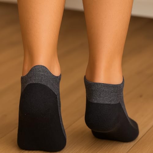 Image of 6 Pairs Cotton Ankle Length Socks for Men & Women | Combed Cotton Stylish Striped Net Designed with Extra Soft Ankle Length | Suitable for all Season | Multicolor | Free Size | Pack of 6 Pairs