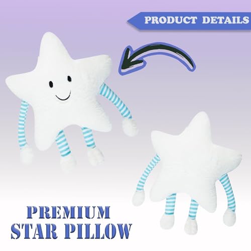 Image of Storescent Velvet Star Shaped Stuffed Cushion Soft Toy with Arm & Leg for Home Decor & Gifting