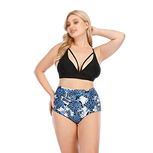 Bikini de taille plus premium ensemble de maillot de bain haute - 3