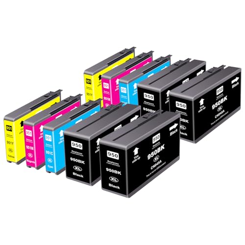 950XL 951XL   Cartuchos de tinta compatibles con HP 950 951, compatible con HP Officejet pro 8600 cartuchos HP Officejet pro 8620 8100 8610 8600 8615 8616 8625   Juego de 10 cartuchos