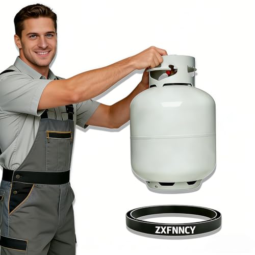 ZXFNNCY Propane Tank Holder - Heavy Duty Rubber Base Stand for 20, 30, 40 lb Cylinders, Prevents Rust Rings on Patio, Deck & RV, Universal Mount for Grill & Camper Transportation