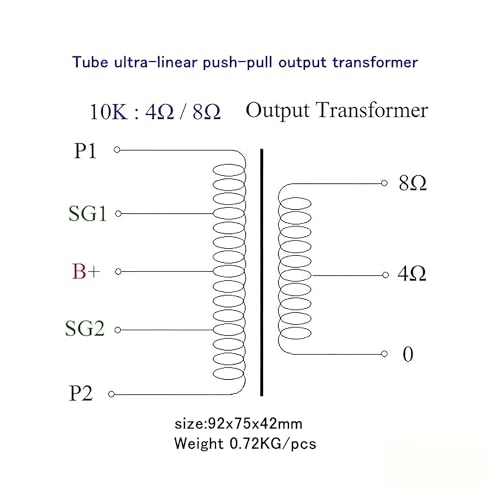 Transformateur de sortie 25W push-pull type R à faible distorsion - 3