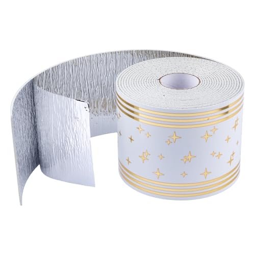 INCREWAY 1 paquete de molduras flexibles para zócalo, 3.9 pulgadas x 16.4 pies, autoadhesivo, base de pared de PVC, protección de bordes de suelo, cubierta decorativa para interiores del hogar (dorado