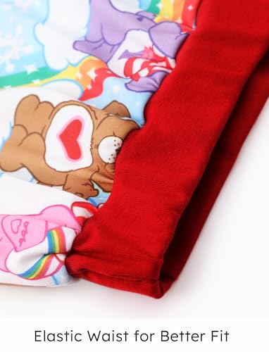 Care Bears Christmas Pajamas for Family: Cute Cartoon Print Colorblock Long-Sleeve Pjs for Christmas Holiday Xmas Party Women Small Red-1 - Image 5