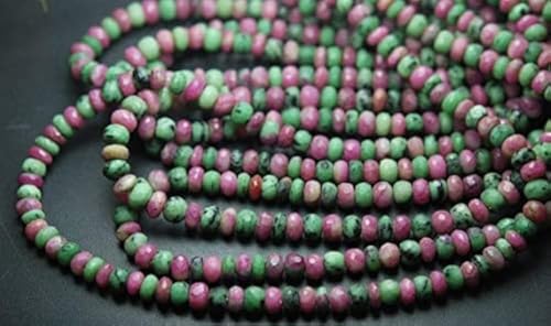 Ruby zoisite naturelle en rondelles facettées 6mm rang de pierre fine - 2