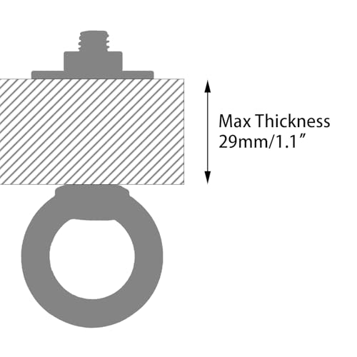 Image of M14 Stainless Steel Eye Bolts with Nuts 2 Pack, M14 x 50mm (9 /16 inch x 2 inch) Lifting Shoulder Ring Eye Bolt for Boat & Hang, Heavy Duty Strong Marine Grade Threaded Eyebolts for Tie Down Outdoor