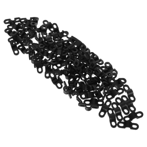 Kisangel 100 piezas clips sujetadores para cables industrial para escritorio TV USB en casa, auto y oficina miniatura 1