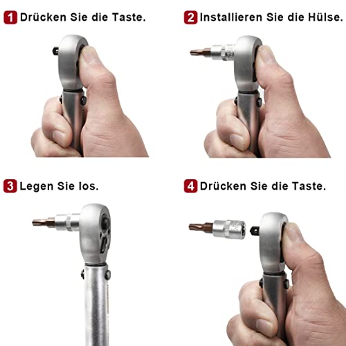 Drehmomentschlüssel 1/4 Zoll FOURROBBER für präzise Anwendungen