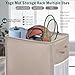 wymulot Yoga Mat Storage Racks, Home Gym Storage Rack with Wheels, Yoga Mat Holder Side 2 Mesh Pockets, Yoga Storage Basket Holds 4 Yoga Mats, 2 Foam Rollers, 6 Resistance Bands (Khaki)