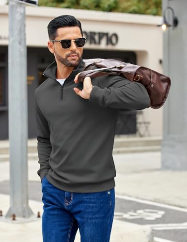 COOFANDY Quilted Texture Pullover