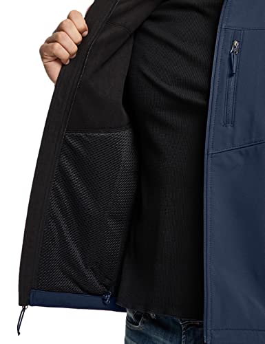 Image of TSLA Men's Full-Zip Softshell Winter Jacket, Waterproof Fleece Lined Athletic Jacket, Outdoor Sport Windproof Jackets