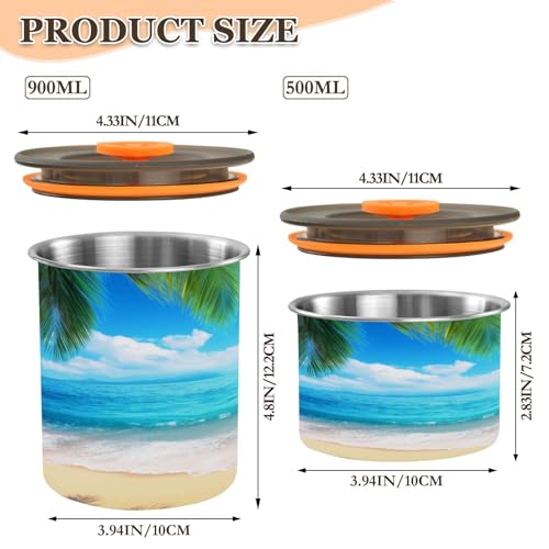 Envase hermético para café acero inoxidable 500ml miniatura 2