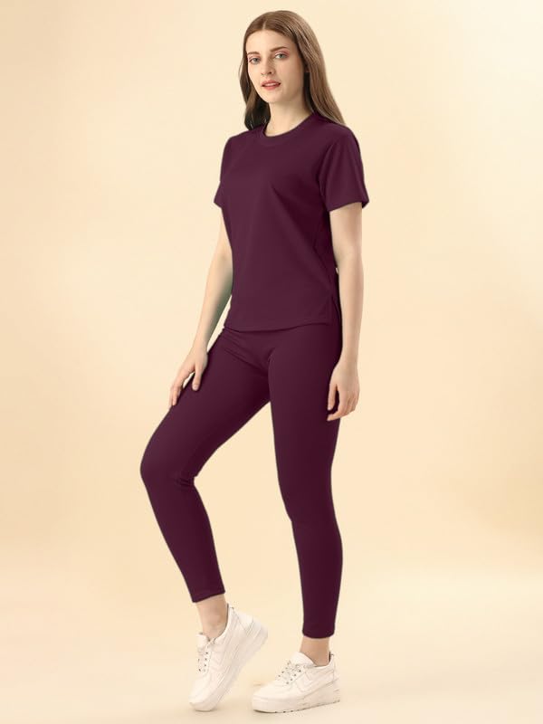 Image of DTR FASHION Cotton Blend Styled With Solid Lining Tracksuit | Co-ord Set For Women| Active Wear Suit Set For Women