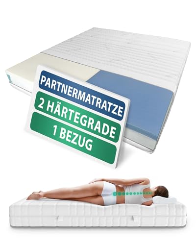 AM Qualitätsmatratzen Partnermatratze 200x220cm H3 H4 24cm - Made in Germany & Oeko TEX Siegel - Partner Tascheneferkernmatratze 200x220 mit 2 Härtegraden & Lyocell Bezug AM Qualitätsmatratzen Partnermatratze 200x220cm H3 H4 24cm - Made in Germany & Oeko TEX Siegel - Partner Tascheneferkernmatratze 200x220 mit 2 Härtegraden & Lyocell Bezug