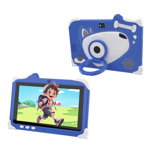 Image of HOTTABLET Kids Tablet, 7 inch Android 12 Tablet for Kids, 4GB RAM 32GB ROM Tablet with Case, 1.6Ghz Quad-core Processor 3000mAh Battery, FHD Display, 5MP Camera,Parental Control, Blue