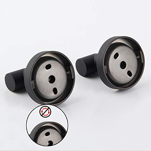 Gerzwy Bathroom Coat Hook Sus 304 Stainless Steel Matte Black Single Towel/Robe Clothes Hook For Bath Kitchen Modern Hotel Style Wall Mounted 2 Pack Ad-81207-Bk #TOP4