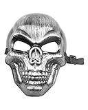 GAJUS 1pcs Silver Skeleton Half Masks, Halloween Masks, Halloween Mardi Gras Theme Party, Skull Masks, Skull Halloween Masks, Plastic Masks, Halloween Accessories, Costume Accessories