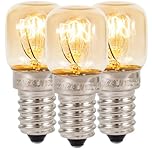 Klass Home (3 Pack) Salt Lamp Bulb | Oven | Fridge | Small Screw E14 15W <300°C Dimmable Incandescent Bulbs Pygmy for Oven Light | Himalayan Salt Lamp Light | Lava Lamp