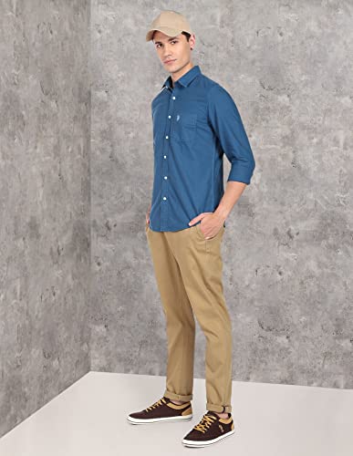 Image of U.S. POLO ASSN. Regular Fit Shirt for Men - 100% Cotton, Breathable & Comfortable, Full Sleeves Casual Shirt for Men