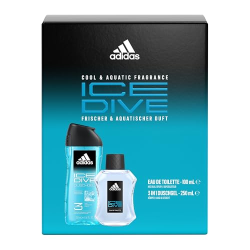 adidas Ice Dive Geschenkset mit Eau de Toilette 100 ml und Duschgel 250 ml