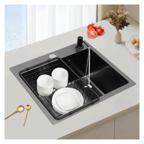 Fregadero de cocina de acero inoxidable duradero y resistente con kit de desagüe 3