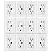 [12 Pack] BESTTEN USB Outlets, 15 Amp Tamper Resistant Receptacles with Dual 3.6A High Speed USB Charging Ports, Decorator Wall Plate Included, UL Listed, White