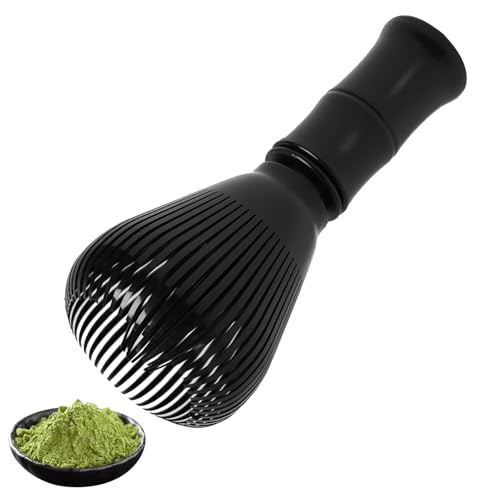 Batidor de Matcha, Set Completo para Ceremonia Tradicional Japonesa de Té, Herramienta Esencial para Preparar Matcha, Material Ecológico, Color Negro