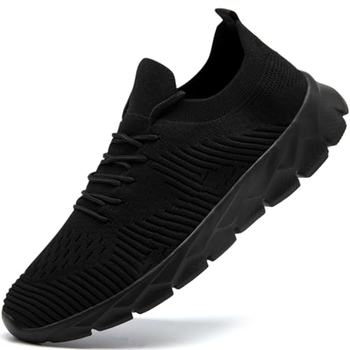 Mens Running Shoes Fashion Sneakers Slip on Breathable Tennis Gym Sports Workout Walking Shoes Lightweight