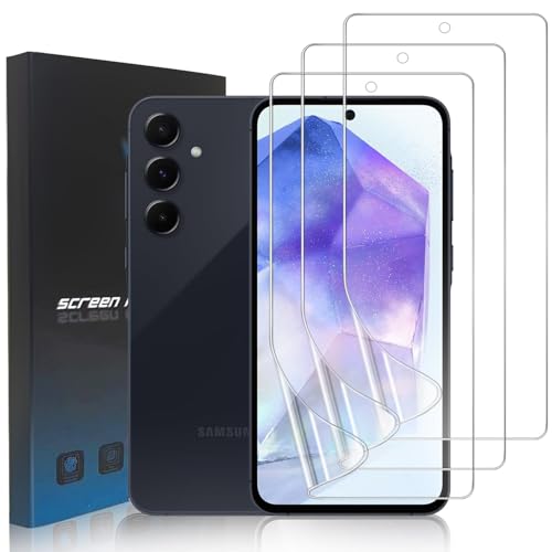 Film hydrogel pour Galaxy A55 anti-bulles et autoréparant en TPU souple transparent
