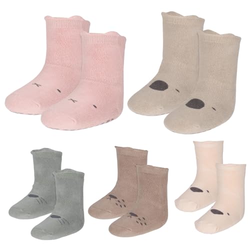 YARNOW 5 Pack Calcetines Antideslizantes Niña Transpirable Cómodos para Niña Uso Diario Fiesta