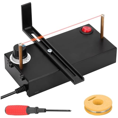 Cortadora eléctrica de cinta caliente, pequeña máquina de corte en caliente, con cuchilla calefactora de 0,25 mm, temperatura ajustable de 0 a 700 ℃, para encajes, trenzas, cintas y bandas de nailon d