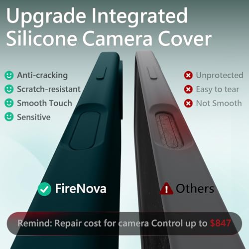 Image of FireNova Magnetic for iPhone 17 Case, Compatible with MagSafe, [Integrated Silicone Camera Control Button] [Camera Protection] Anti-Scratch Microfiber Lining Phone Case, 6.3 inch, Teal