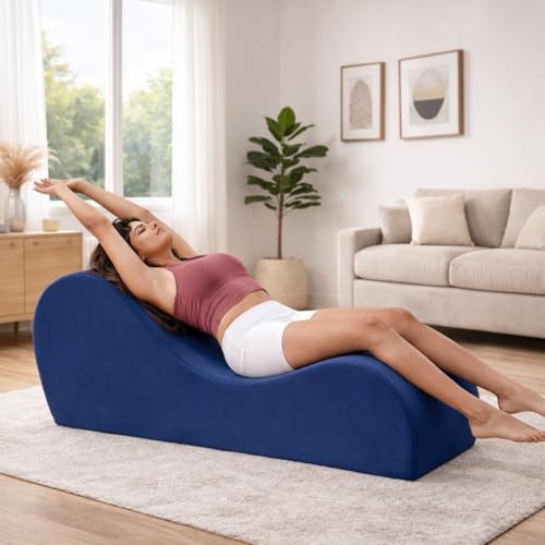 Image of INNOWIN 245 Position Sofa | Chaise Lounge Chair | Yoga Chaise Lounger with Cushion for Living Room and Bedroom, Tantric Pose Lounger (Blue)