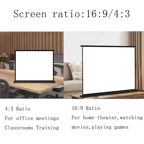 Pantalla manual portátil para proyector 30 pulgadas 16:9 miniatura 6