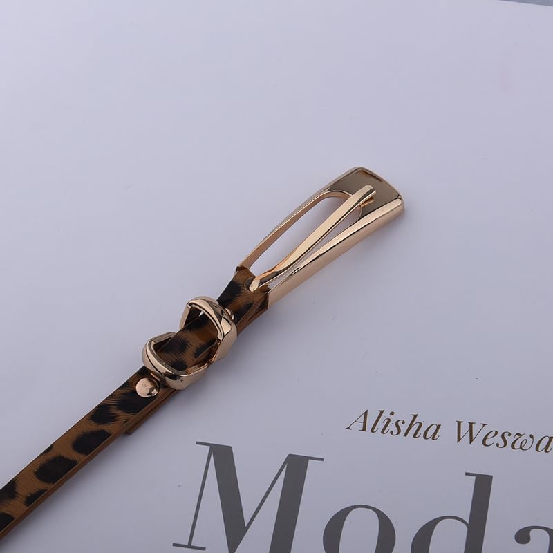 Leopare Print Belt for Women High Waist Belt for Girls Thin Leather Belt for Women Vintage Fashion Leather Belt4