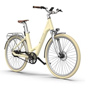 ADO E-bike Air 28 Elektrische fiets, pedelec riemaandrijving, 28 inch, 1 versnelling, achtermotor, 345,00 Wh accu, e-bike voor dames en heren, 36 V 250 W borstelloze motor