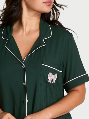 Image of Victoria's Secret Modal Pajama Set, Short Sleeve Button Down Shirt and Shorts, Sleepwear for Women (XS-XXL)