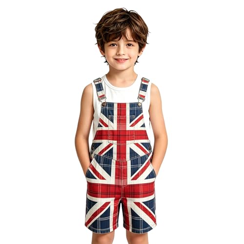 Salopette en jean enfant style londonien idéale pour l'école et les jeux