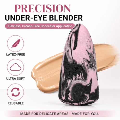 Image of Under Eye Blending Sponge for Concealer | Precision Tip Makeup Sponge for Flawless, Crease-Free Blending | Latex-Free | Suitable for All Skin Types | Glow Rituals Under Eye Blender