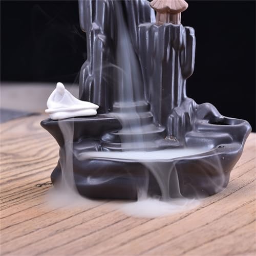 Brûleur d'encens à reflux et porte-encens cascade pour décoration zen - 3