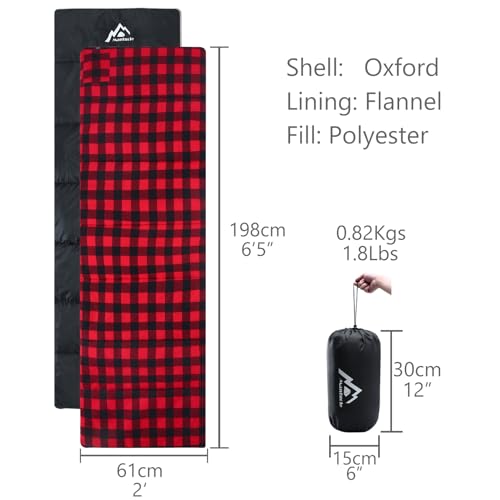 Heated Sleeping Bag pad, Operado por Alimentación USB 5V/2A, Color Rojo Flannel miniatura 4