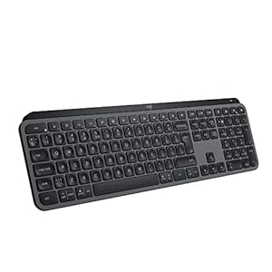 Logitech MX Keys S Wireless Keyboard, Low Profile, Fluid Quiet Typing, Programmable , Backlighting, Bluetooth, USB C Rechargeable, for Windows PC, Linux, Chrome, Mac, QWERTY UK English – Graphite