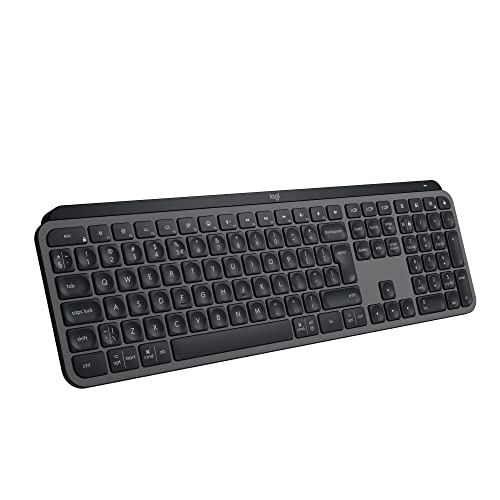 Logitech MX Keys S Wireless Keyboard, Low Profile, Fluid Quiet Typing, Programmable , Backlighting, Bluetooth, USB C Rechargeable, for Windows PC, Linux, Chrome, Mac, QWERTY UK English – Graphite