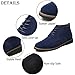 WYUETRA Men's Suede Lace Up Low Heel Chukka Ankle Boots Classic Fashion Comfortable Non-Slip Business Oxford Leather Dress Booties for Work Driving (Blue,11.5,11.5)