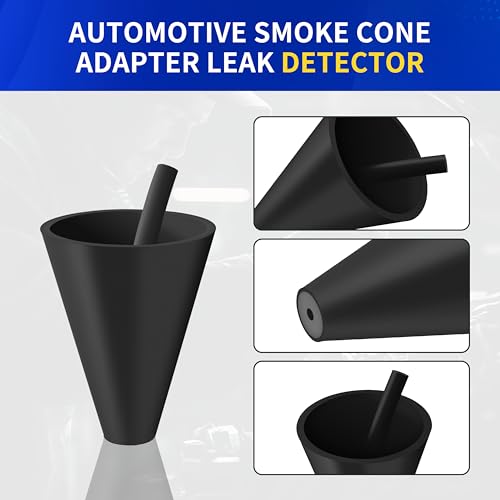 Image of Kuntech Smoke Cone Leak Detector, Universal Tapered Adapter Leak Detector for Exhaust and Intake Diagnostics, Standard Cone Adapter Diagnostics for Automotive EVAP Leak Locator Tester